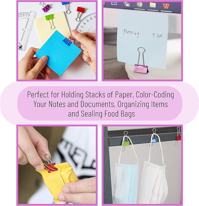 Mr. Pen- Binder Clips, Small Size | Colored Binder Paper Clips, Bulk Paper - Image 5