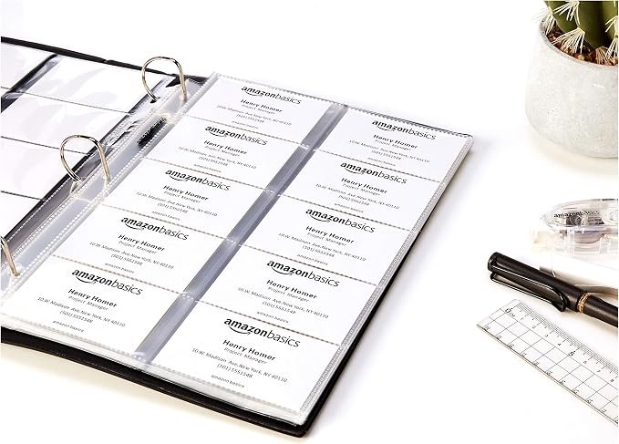 Amazon Basics Plastic Business Card Organizer Sleeves - Image 6