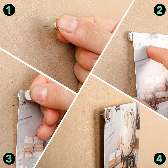 E BAVITE Magnetic Push Pins, 80 Sets Magnet Thumbtack - Image 3