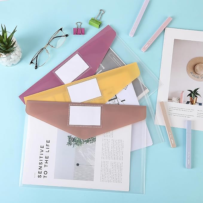 Mr. Pen- Clear Plastic Envelopes File Folders, 40 Pack, Letter Size | Colorful - Image 6