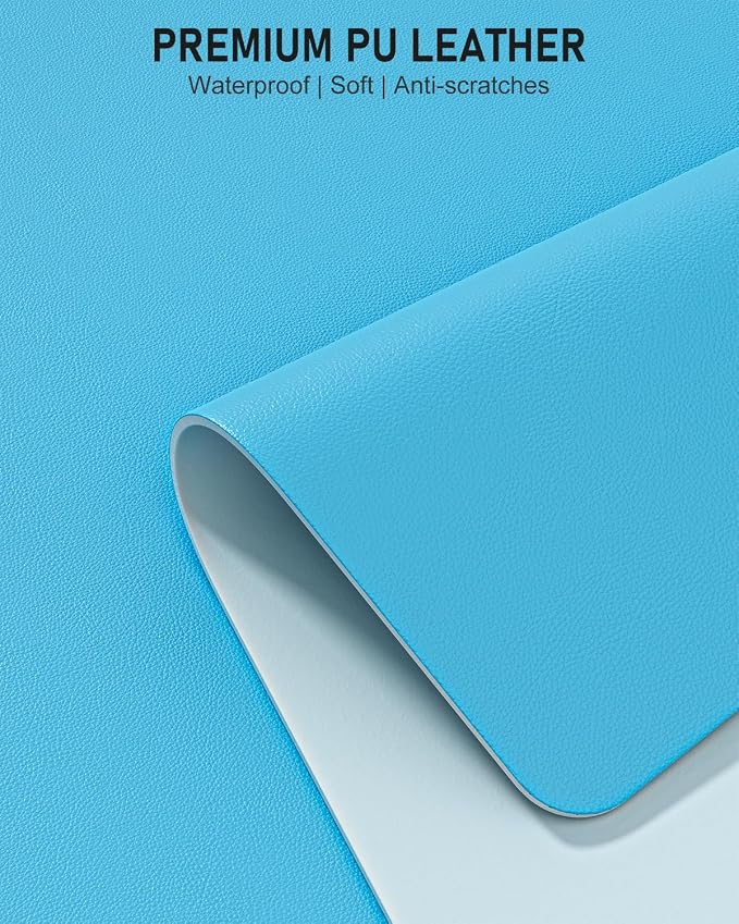 Desk Pad, 23.6" x 13.8" PU Leather Non-Slip Desk Mat Large Mouse Pad - Image 3