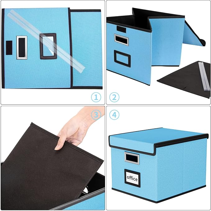 Decorative File Organizer Document Storage Boxes - Image 7