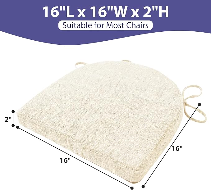 IPYNBAP Chair Cushions for Dining Chairs, Kitchen Chair Cushions, Non Slip - Image 2