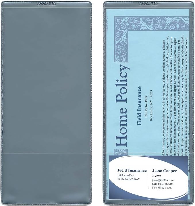 StoreSMART® - Silver Plastic Policy/Lotto Ticket Holders - 200-Pack - by StoreSMART