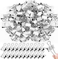 Jetec 300 Pcs 0.75in/19mm White Metal Material Binder Clips Bulk Medium by Jetec
