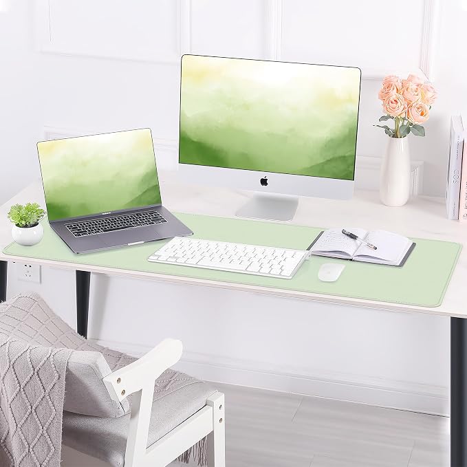 AFIING Cork Desk Mat 47" x 23.6", Dual-Sided Natural Cork & PU Leather Desk Pad - Image 5