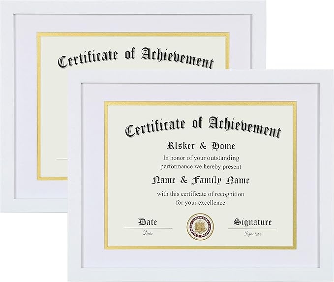 ELSKER&HOME 8.5x11 Certificate Frame White by ELSKERHOME