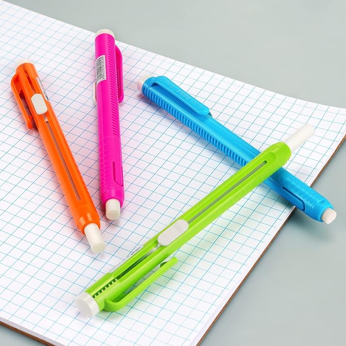Retractable Mechanical Eraser Pen, Pen-Style Erasers, 5 Pack - Image 6