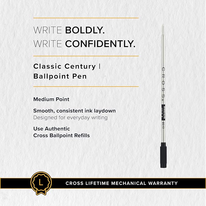 Cross Classic Century Refillable Ballpoint Pen Presented in a Luxury Gift Box - Image 6
