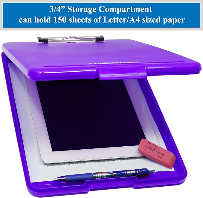 Think2Master Purple Plastic Storage Clipboard. | 25% Heavier & 25% Sturdier| - Image 4