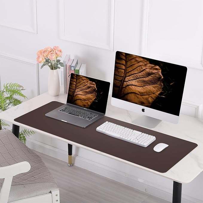 AFIING Cork Desk Mat 31.5" x 17", Desk pad Protector | Dual-Sided Cork & PU - Image 6