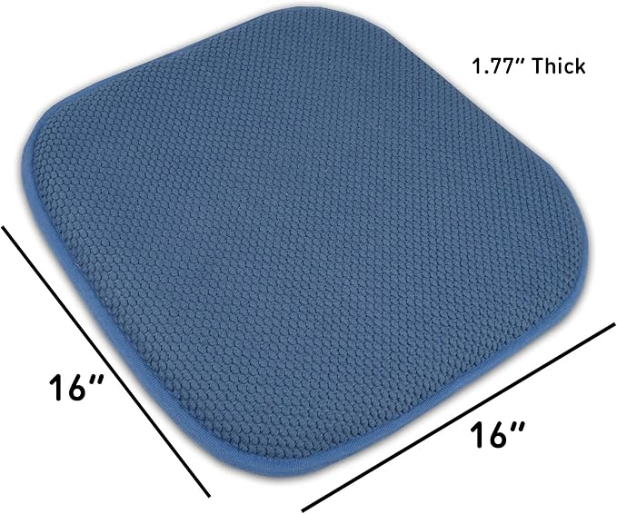 Sweet Home Collection Memory Foam Chair Cushion Honeycomb Pattern Solid Color - Image 4