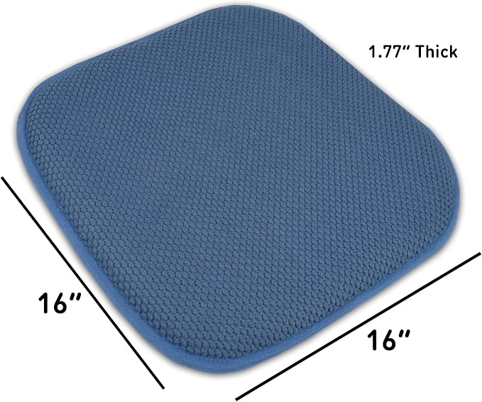 Sweet Home Collection Cushion Memory Foam Chair Pads Honeycomb Nonslip Back - Image 4