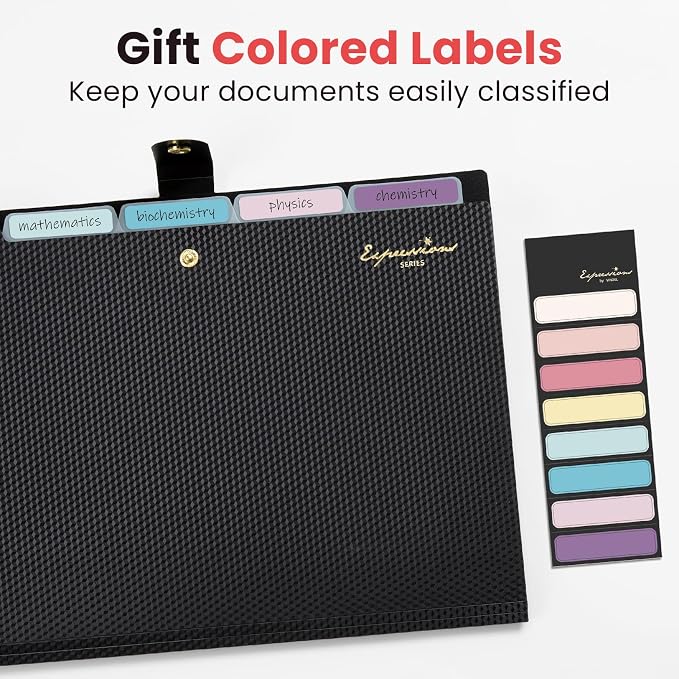 Sooez School Supplies File Folder, Letter Size Accordion File Organizer - Image 5