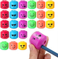 Mr. Pen- Pencil Sharpeners Manual, 24 Pack, Dual Hole, Smiley | Bulk Handheld by MrPen