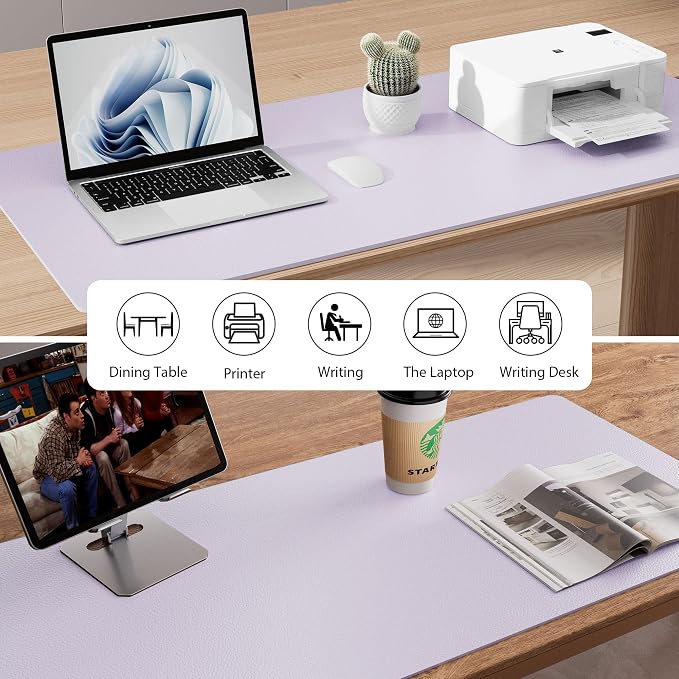 Aothia Large PU Leather Desk Pad Protector – Non-Slip Mouse Pad & Writing Mat - Image 5