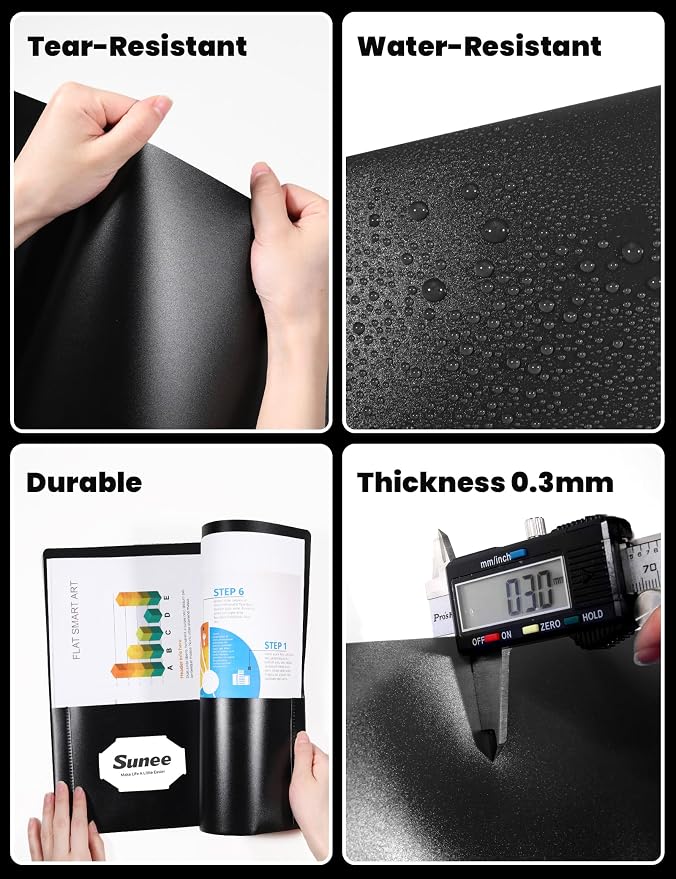 SUNEE 2 Pocket Folders with Prongs Plastic Folders with Pockets and Prongs Fit - Image 3