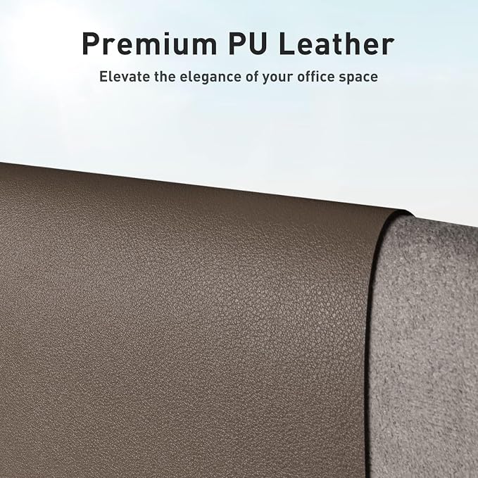 Aothia Leather Desk Pad Protector, Office Mat, Large Mouse Pad, Non-Slip PU - Image 2