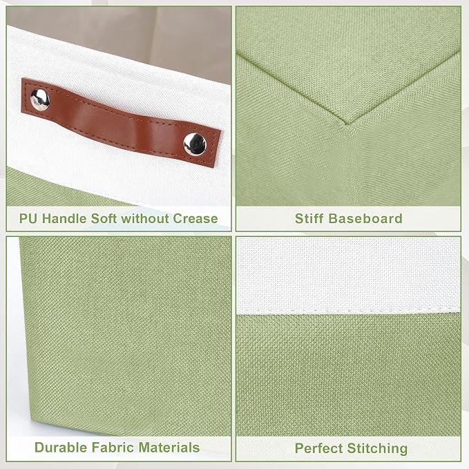 Bagnizer Collapsible Fabric Storage Cubes 11x11 Cube Storage Bins, 4 Pack - Image 6