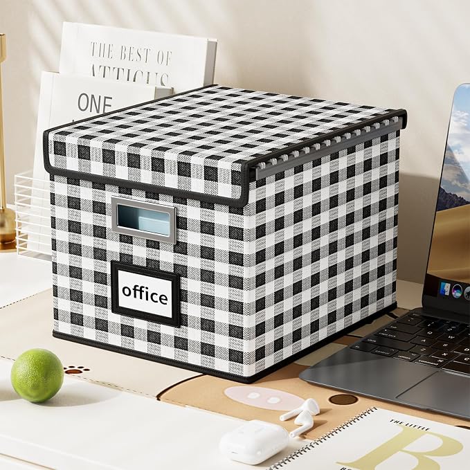Decorative Collapsible File Storage Organizer Boxes - Image 6