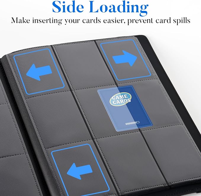 Premium 9 Pocket Card Binder for 360 Cards, Fabmaker PU Cover Trading Card - Image 5