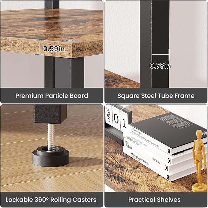 Printer Stand with Charging Station, Large Printer Table - Image 5