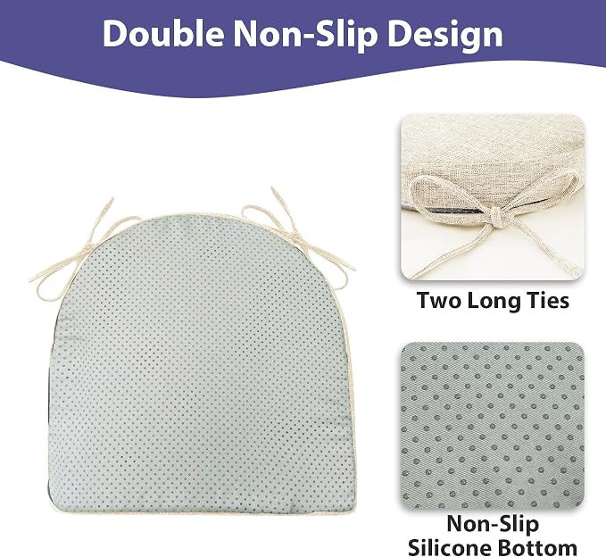 IPYNBAP Chair Cushions for Dining Chairs, Kitchen Chair Cushions, Non Slip - Image 4