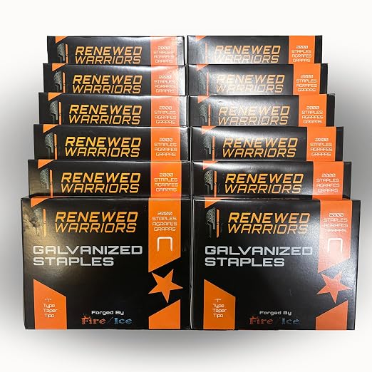 T50 Galvanized Staples – Heavy Duty 3/8" Crown, 1/2" Inch Leg Length – Fits All by RenewedWarriors