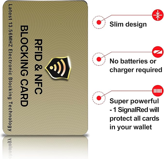 SaiTech IT RFID Blocking Cards, 3 Pack One Card Protects Entire Wallet Purse - Image 8