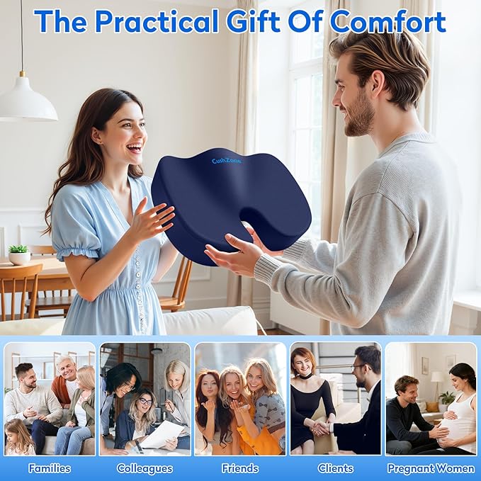 CushZone Seat Cushion, Office Chair Cushions, Car Seat Cushion, Non-Slip - Image 6