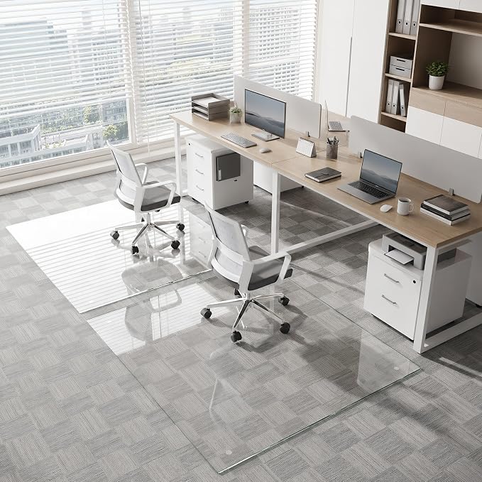 Office Chair Mat for Carpet，30"x48" Heavy Duty Tempered Glass Office Chair Mat - Image 8