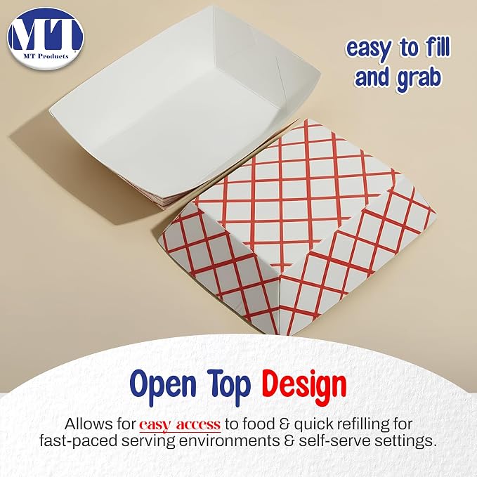 MT Products Plaid Charcuterie Trays 1/4 lb. - Image 6