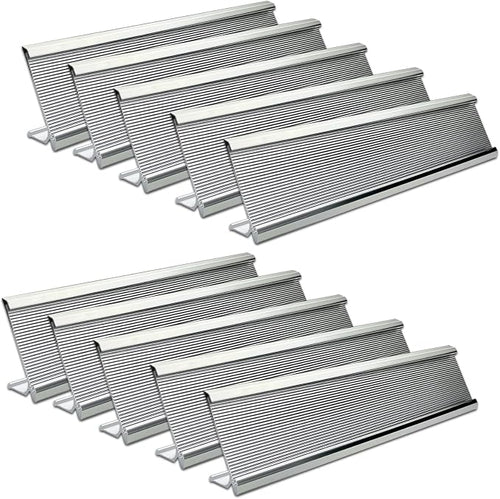 10 Pack 2" x 10" Aluminum Desk Name Plate Holder, Office Name Plate Holder by Unknown