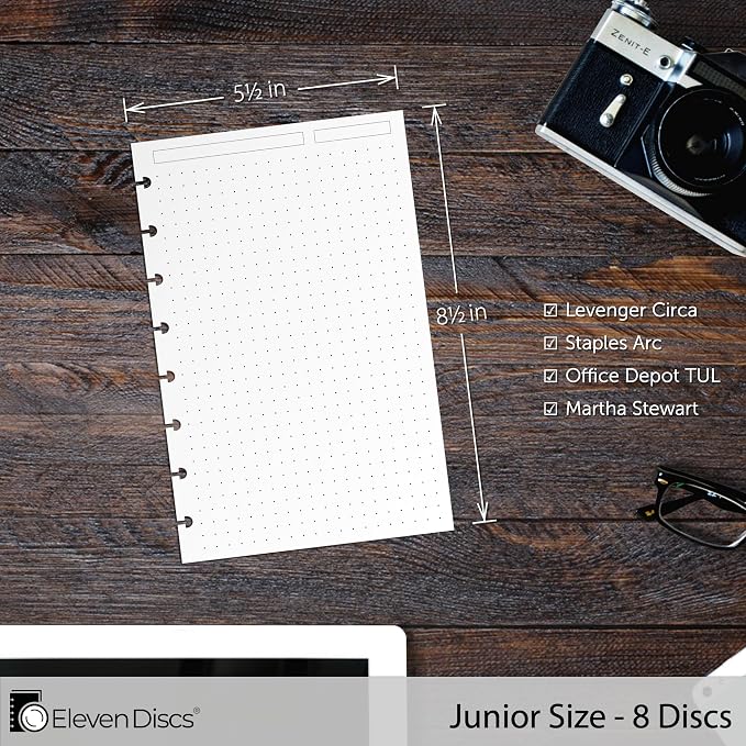 Eleven Discs Discbound Paper, Junior Size Dot Grid Sheets - Image 4
