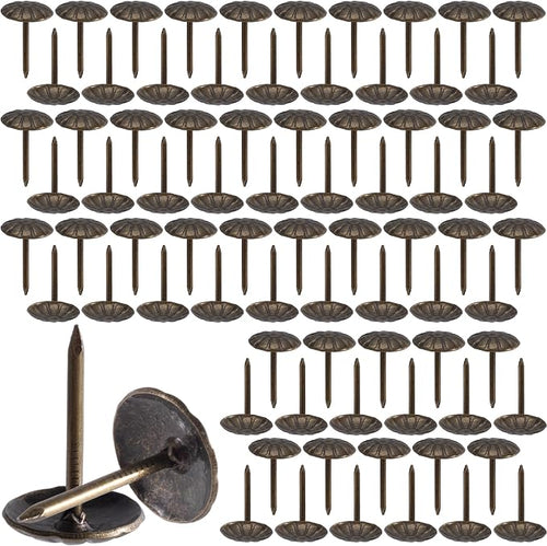 120pcs Flat Head Thumb Tacks for Wall, Bronze Heavy Duty Upholstery Push Pins by Unknown