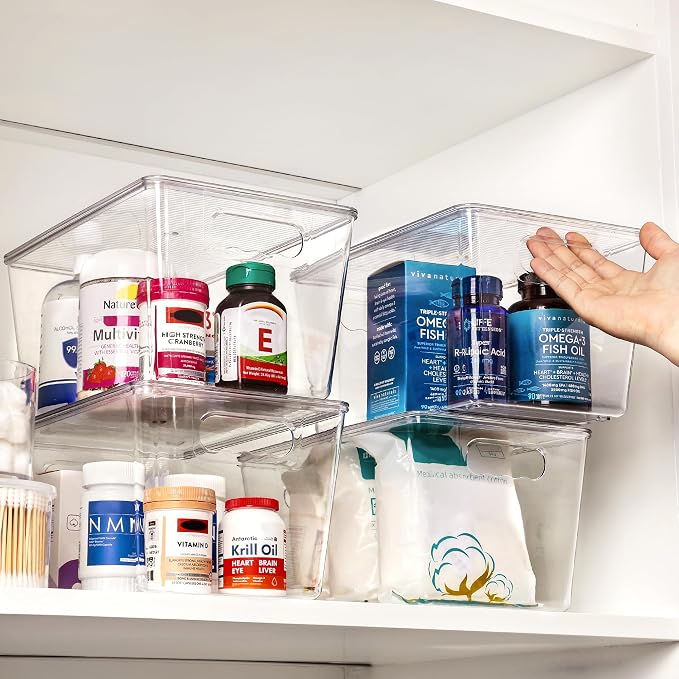 Vtopmart 2 Pack Clear Stackable Storage Bins - Image 4