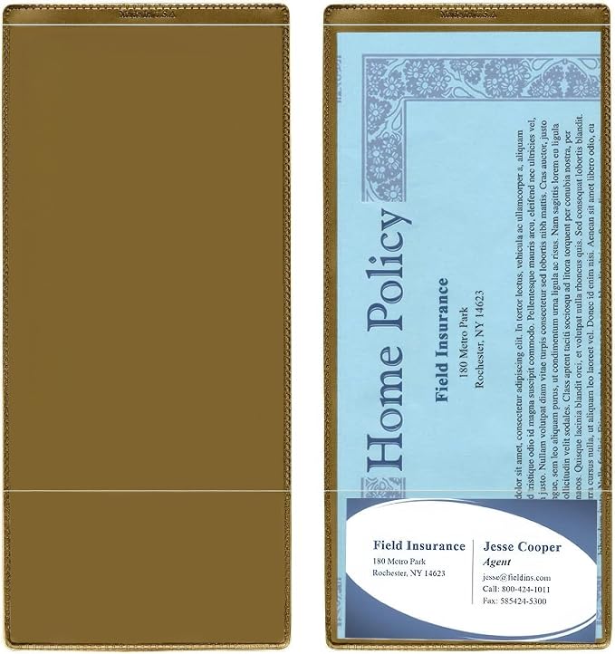 toreSMART - Gold Plastic Policy Holders - 25 Pack - INS30-GOLD-25 by StoreSMART