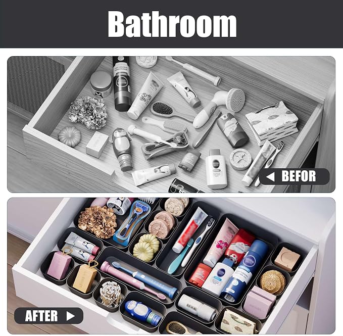 Drawer Organizers Bins 10 PCS for Bathroom Makeup Desk Office | - Image 8