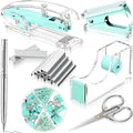 Office Supplies Set Desk Accessory Kit, Acrylic Stapler Set Staple Remover by Outus