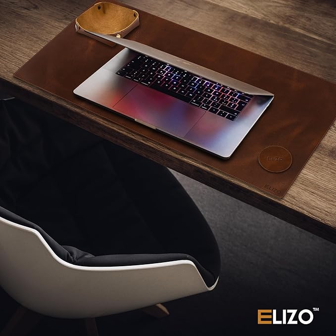 Elizo Real Leather Desk Mat Set Large Desk Cover Desk Blotter Protector - Image 6