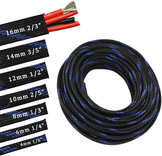30ft PET Expandable Sleeving Wire Cable Sleeve by CBAZY