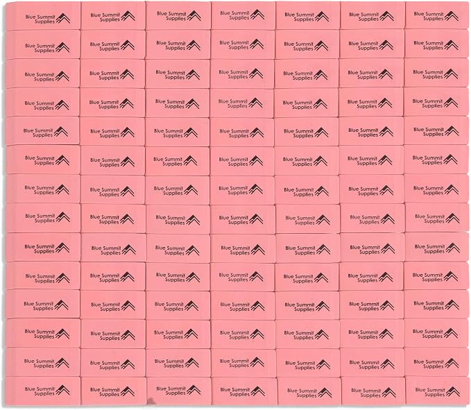Blue Summit Supplies 100 Pack Pink Erasers Bulk, and Classroom - Image 8