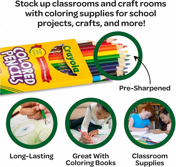 Crayola Bulk Colored Pencils for Kids, Teacher Classroom Must Haves, School - Image 4