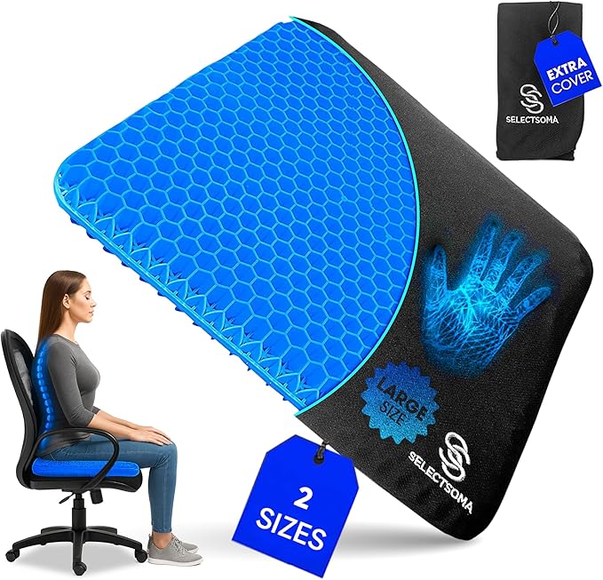 SelectSoma Super Large Gel Seat Cushion by SelectSoma