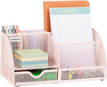 Mind Reader 7-Compartment Desktop Organizer, Metal Mesh Desk Organizer by MindReader