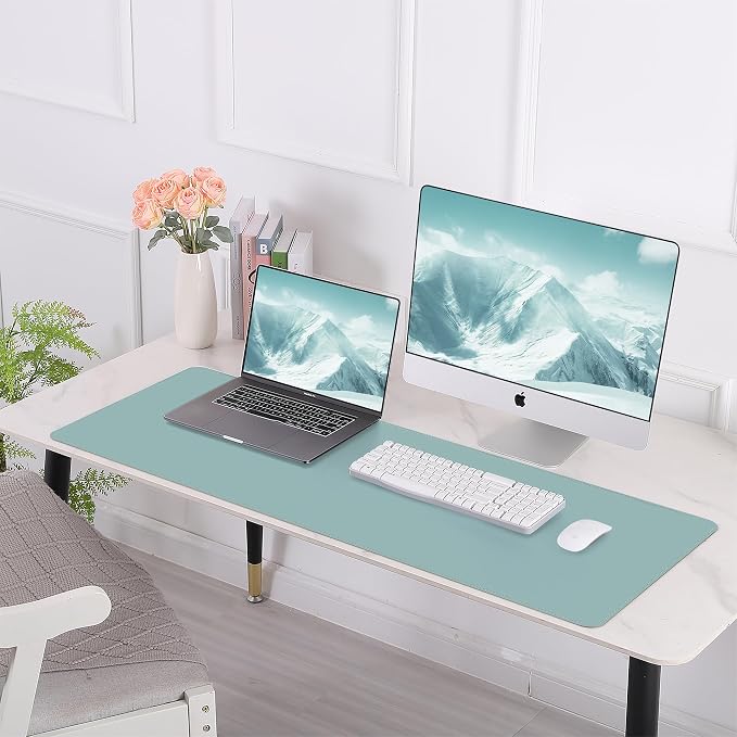 AFIING Cork Desk Mat 47" x 23.6", Dual-Sided Natural Cork & PU Leather Desk Pad - Image 6