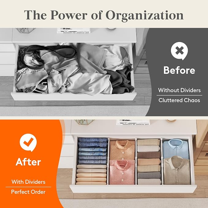 Lifewit 6 Pack 5" High Drawer Dividers - Image 10