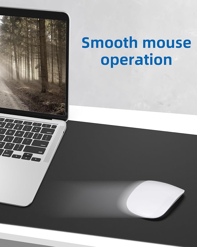 Leather Desk Pad Blotter, Mouse Pad, Office Desk Mat, Non-Slip PU Leather Desk - Image 5