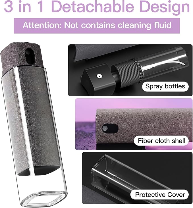 2 Pcs Screen Cleaner Kit, 3-in-1 Touchscreen Mist Cleaner Spray Bottle Tool & - Image 3