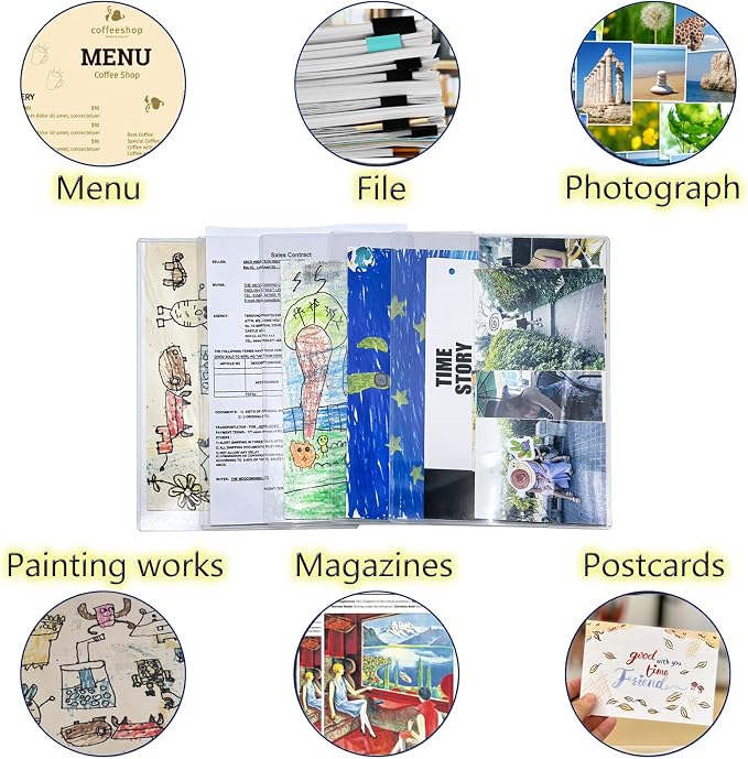 7 PCS 8.5" x 11" Rigid Print Protectors, Plastic Paper Sheet Protectors - Image 5
